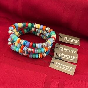 NWT Chico's Colorful Beaded Bracelets